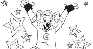 Chuck E Cheese Coloring Pages Cheese chuck coloring pages birthday gift printable color kids adults friends print