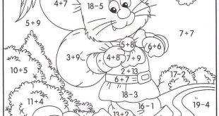 addition coloring by number Additions fichas matematicas